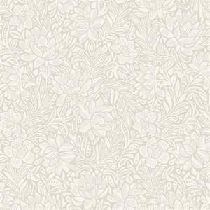 Zahara Light Grey Floral Wallpaper