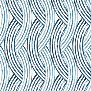 Zamora Blue Brushstrokes Wallpaper