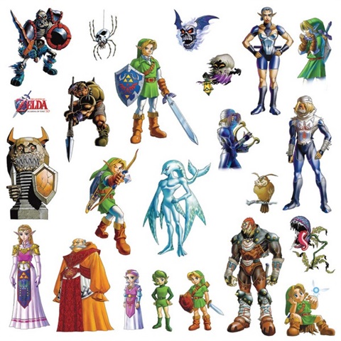 Zelda: Ocarina Of Time 3D Peel And Stick Wall Decals