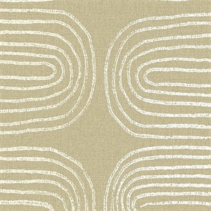 Zephyr Honey Abstract Stripe Wallpaper