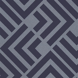 Zig Navy Geometric Wallpaper