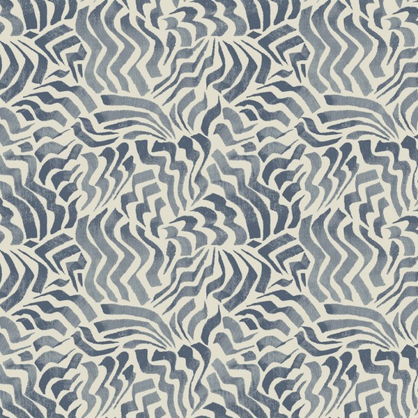 Zora Wave Denim Wallpaper