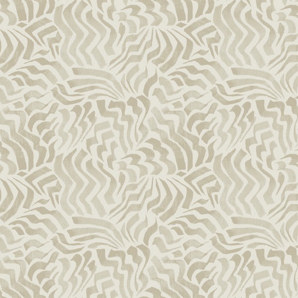 Zora Wave Taupe Wallpaper